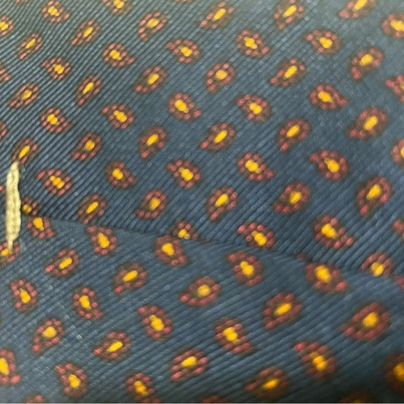 Oxford Clothes Tie Mens 61” Long 3 1/2” Wide Navy Blue Wool Silk Repp Necktie - Picture 4 of 7